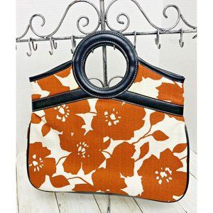 Old Navy Floral Clutch - Orange and Black